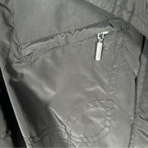 GEOX Womens Respira Utility Waterproof Breathable Italian Black Jacket Sz 10 - Picture 5 of 13